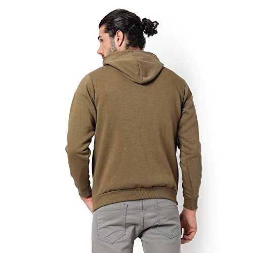 Image of Campus Sutra Men's Cotton Hooded Neck Sweatshirt