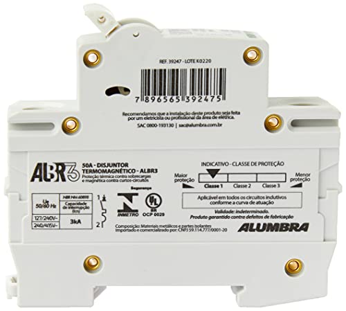 Disjuntor Unipolar, Alumbra, ALBR 3 39247, Branco