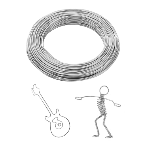 1 PcsFil Aluminium 2mm x 30m, Fil en Aluminium Souple, Fils de Fer Souple Loisir Creatif, Fils d'artisanat en Aluminiums pour Décoration de Artisanat...