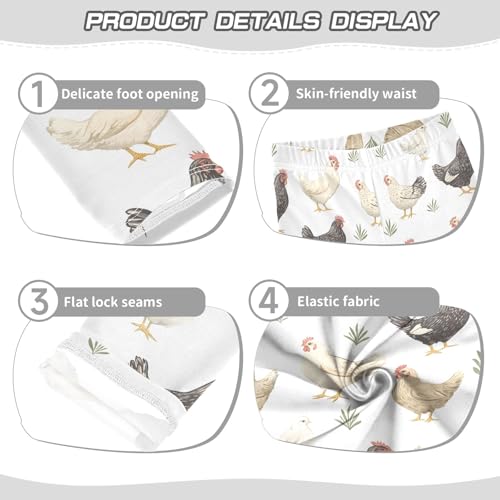 Rooster Grass A Girls Leggings Athletic Pants Tights Stretch Bottom3