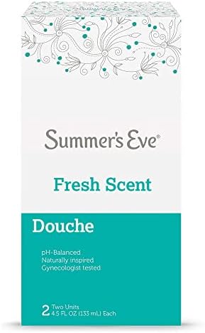 Summer's Eve Douche Fresh Scent 4.5 oz Size (Pack of 2) pH Balanced, Dermatologist & Gynecologist Tested