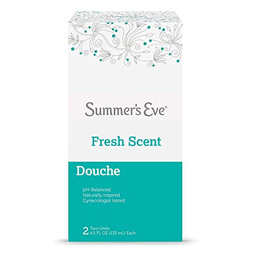 Summer's Eve Douche Fresh Scent 4.5 oz Size (Pack of 2) pH Balanced, Dermatologist & Gynecologist Tested