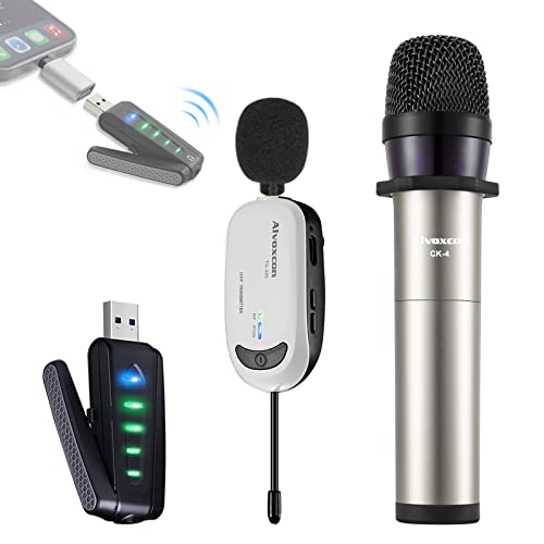 Amazon.co.jp: ワイヤレスマイク USB受信機付き Alvoxcon ピンマイク