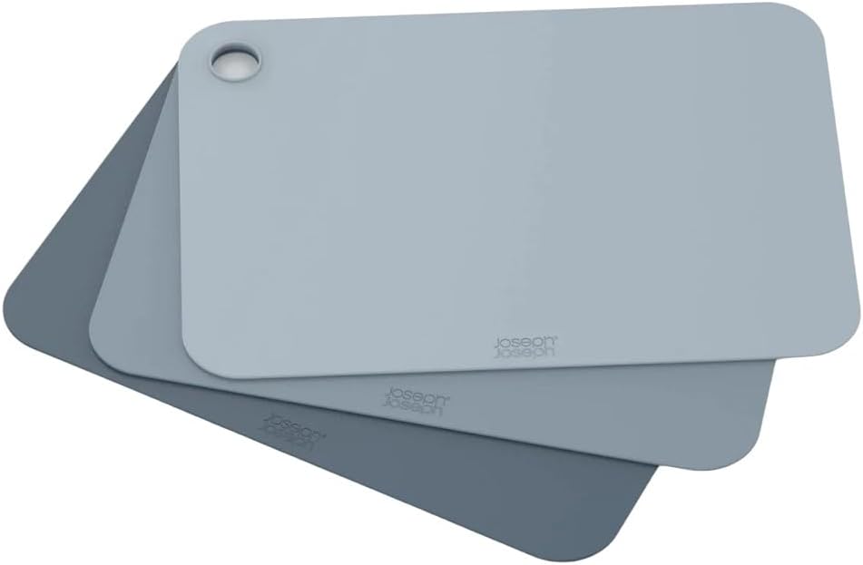 Joseph Joseph Pop Colour Coded Chopping Mats, Sky Blue Set of 3 - 981002