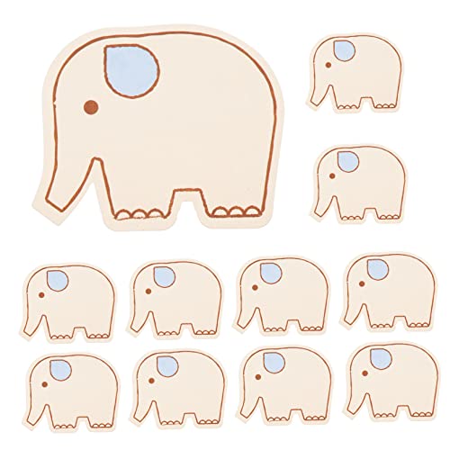 DIKACA 60個 動物形状厚手ブランクメード携帯便利手書き用学習付箋カード学生旅行者仕事用