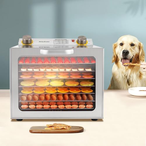 Lebensmittel-Trocknungsmaschine aus Edelstahl,Lebensmittel-Trocknungsmaschine,30-90℃,12h-Timer,Dörrautomat für die meisten Arten von Obst, Gemüse usw (8-Etagen-Lebensmittel-Trocknungsmaschine) – Bild 7