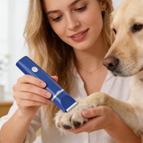 Recortadora para mascotas con carga USB C y mango ergonómico para corte de pelo completo 2
