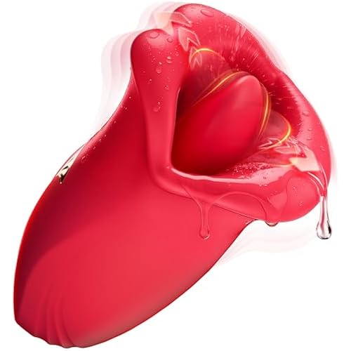 Adult Sex Toys Vibrator, Rose Toy, Rose Sex Stimulator for Women with 10 Vibration Modes and 10 French Kissing Modes, Tongue Sex Toy Vibrator, Clitoral Vibrator for Women, Adult Sex Toys