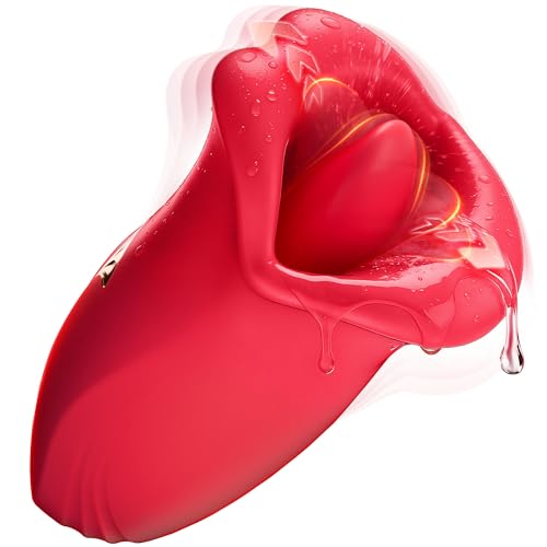 Adult Sex Toys Vibrator Rose Toy Rose Sex Stimulator for Women with 10 Vibration Modes and 10 French Kissing Modes Tongue Sex Toy Vibrator Clitoral Vibrator for Women Adult Sex Toys