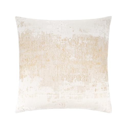 THE-TINOART Modern Cream Gold Throw Pillow Covers 18x18, Beige and