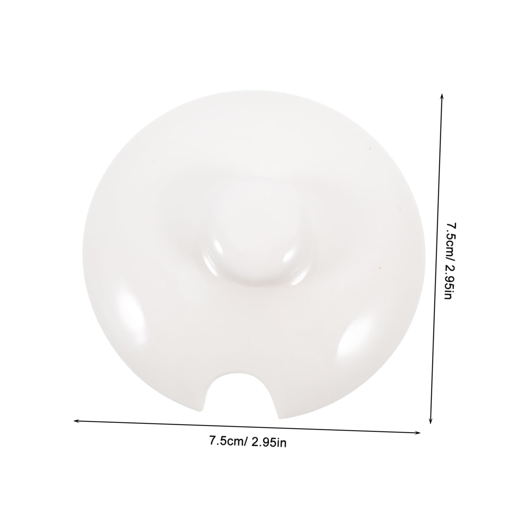 Zerodeko Replacement Ceramic Lid for Spice Jars Spoon Hole Design for Easy Access Kitchen Storage Cover Fits Containers Versatile Household Jar Cover
