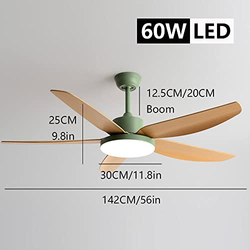 Ventilateur de plafond LED dimmable à 3 vitesses et télécommande pour salon - 4