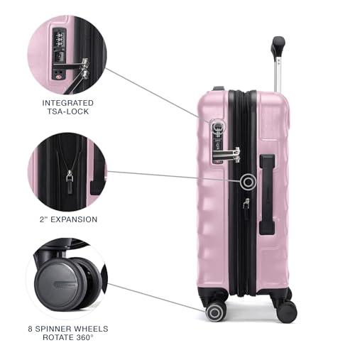 Travelpro Maxlite Air V2 Hardside Expandable Carry on Luggage, 8 Spinner Wheels, Lightweight Hard Shell Suitcase, TSA Lock, Pink, Compact Carry On 20-Inch image 2