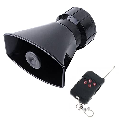 MOCNT 12V Sirena de Coche 7 Tonos 100W Sirena de Sonido 7 Tonos para Coches Altavoz Amplificador Alarma Emergencia de Sirena Advertencia Sirena Remoto