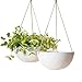 Hanging Planters for Indoor Plants - Flower Pots Outdoor 10 inch Resin Planters and Pots, Set of 2