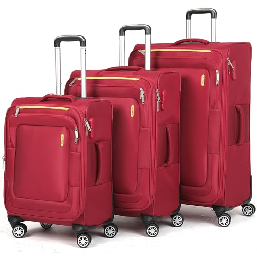 VIHEEVA Softside Luggage Sets, 22/26/30-inch Spinner & Lock