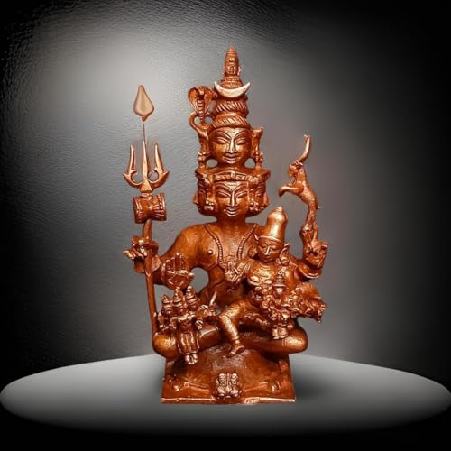 Image of Panchamukha Shiva Murti Copper Idol - 4 in - Pack of 1