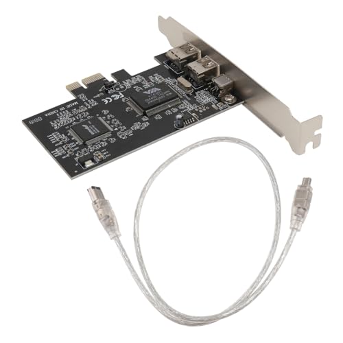 KONTONTY Pcie to Expansion Card with External Ports Low Profile Bracket and Cable for Desktop Pc Supports Openhci Specifications Mbps Transfer Rate