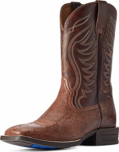 Ariat Y Relentless Elite Western JE{[Cu[c, Dark Tabac Smooth Quill Ostric, 7.5 Wide