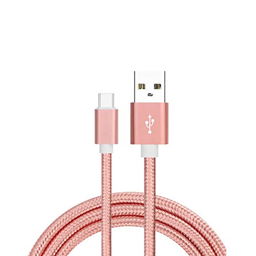 USB C Cable, USB Type C Charger Cable Fast Charging Type C Charging Cable Nylon Braided USB Type C Cable YLISHI 3-Pack (6.6ft) Fast Charger Cord Compatible Premium (3.3ft, Rose Gold, 3)