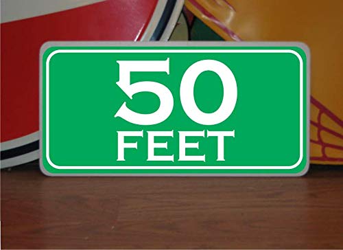 50 Feet Metal Sign Golf Course Yardage Marker Green Country Club Driving Range