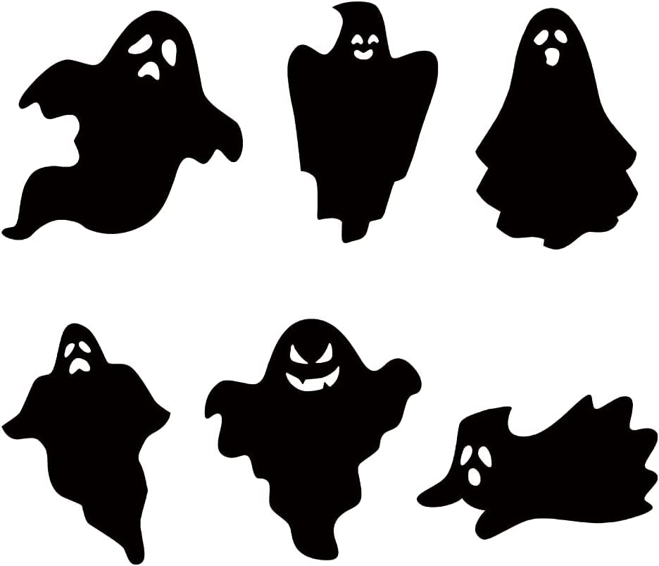 YUET Halloween Decorations Outdoor,Halloween Ghost Silhouette Yard Stakes with Scary Hanging, Creepy Black Halloween Signs 6 PACK Zombie Vamoire Graves Holiday Party Supplies