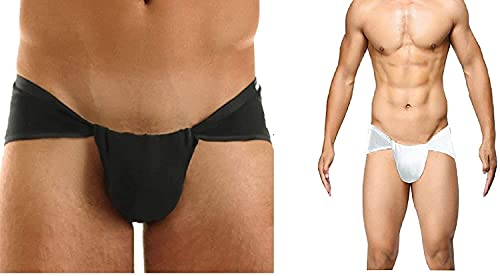 Online India 4 pc Indian Traditional Underwear Langot Lankot Loin Cloth Supporter loincloth Cotton Multicolor - (2 White Color + 2 Black Color)