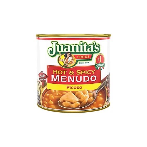 Menudo Hot and Spicy Can Mexican Soup - 25 Oz (Pack of 6)