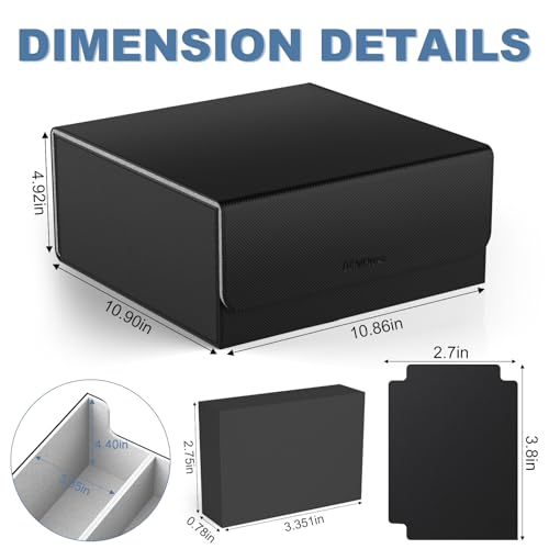 image for Mlikero Card Deck Case, Trading Card Storage Box for Magnetic Cards Ho