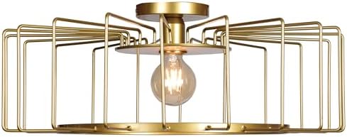 Access Lighting - HI Access 23892LEDDLP-GLD Contemporary Modern LED Flush Mount from Wired Collection in Gold, Champ, Gld Leaf Finish