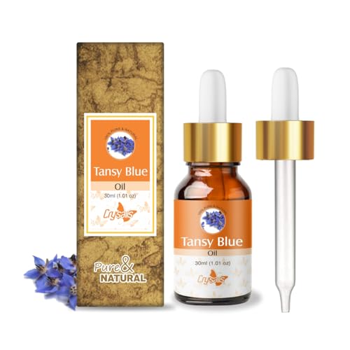 Image of Crysalis Tansy Blue Oil 30 ml (1.01 fl oz) - Steam Distilled Moroccan Blue Tansy for Soothing Skin Formulations, Calming Diffusion & Natural Fragrance Blends