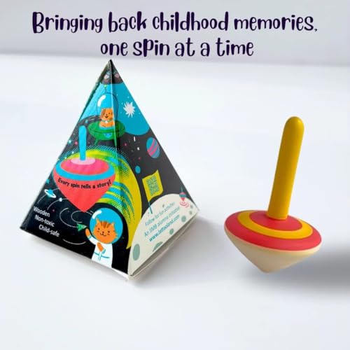 Image of Lattooland Spinning Tops (Set of 3 Pieces) | Colorful Wooden Lattoos Sensory Toys for Kids 3+ | Eco-Friendly, Non-Toxic Colors | Indoor & Outdoor Fun Activity | Spinning Toys for Kids Return Gift