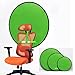 Portable Green Screen Backdrop, Collapsible Webcam Background, Green Screen Chroma Key for Video Chats, Zoom, Online Video Meeting, Photo with with Storage Bag (43.3Ã—43.3inchï¼ˆCircleï¼‰)