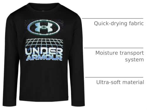 Image of Under Armour Boys' Long Sleeve Logo Graphic T-Shirt, Lightweight & Breathable, Relaxed Fit