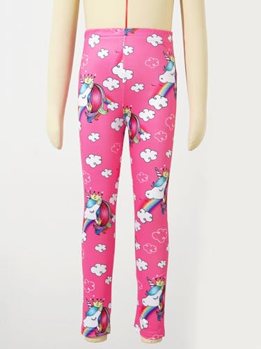 Linjinx Kids Girls Cartoon Printed Athletic Leggings Footless Tights Trousers Spring Autumn Casual Stretch Pants3