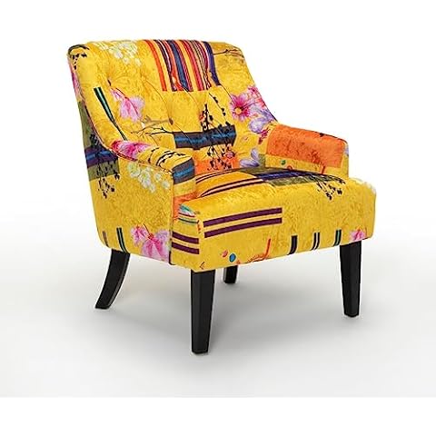 Vibrant Low-Back Accent Patchwork Chair Cover