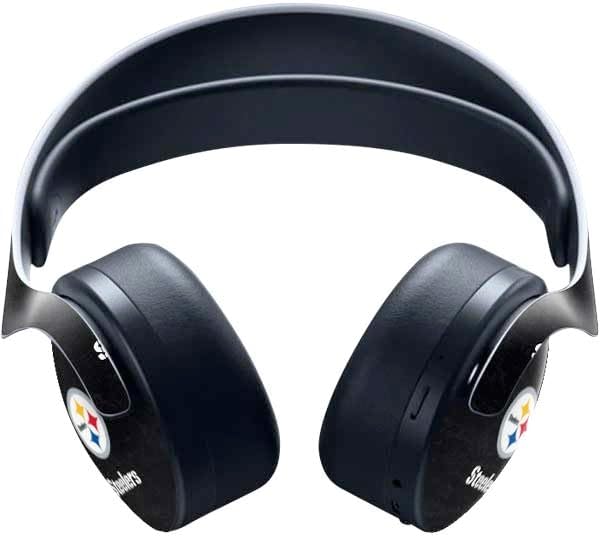 Skinit Decal Gaming Skin Compatible with Pulse 3D Wireless Headset for PS5 - Officially Licensed NFL Pittsburgh Steelers Distressed Design