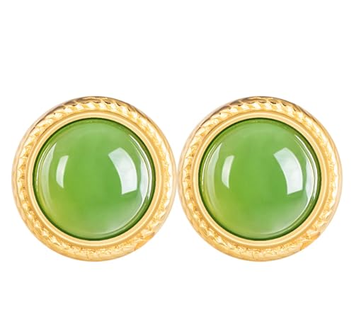 Boucles d'oreilles en jadéite naturelle pour renouer avec l'harmonie et l'élégance