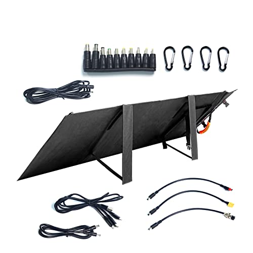 Tasanol 100W Portable Solar Panel,Foldable Monocrystalline Solar Panel Charger For Power Station,Solar Generator,Rv,Camping,18V Battery Charging #TOP4