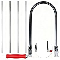 KWJEIULSOQ Laubsäge Set, 1 Laubsäge & 8 Laubsägeblätter (4#6#8#10#), Laubsägen mit Karbonsägeblatt und Holzgriff für Holz, Metall und Kunststoff Präzise Schnitte