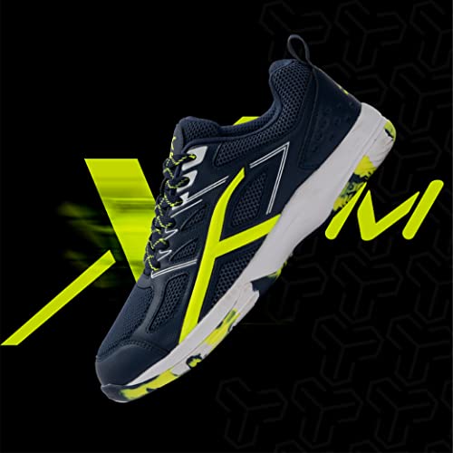 Image of Hundred XOOM Non-Marking Cushion Badminton Shoe (White /Black, 4UK)