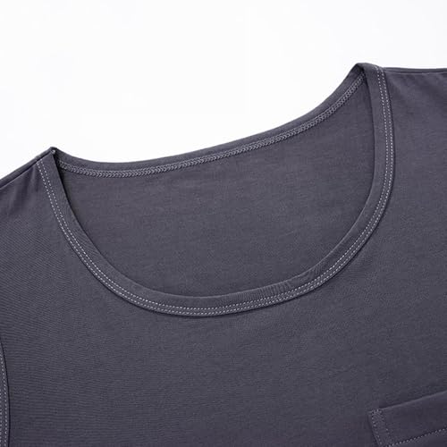 Mens Tank Top Pajama Matching Set Sleeveless Sleepwear and Shorts Two Piece Loungewear Outfits Comfy Home Wear4