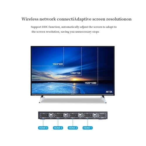 Commutateur KVM 4 ports pour contrôler quatre PC avec un seul moniteur - 4