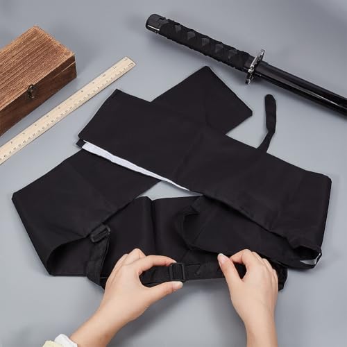 Image of GORGECRAFT Sword Carrying Bag Black Polyester Katana Ninja Sheath Cover Storage Holder Carry Case Bokken Bags with Adjustable Back Strap