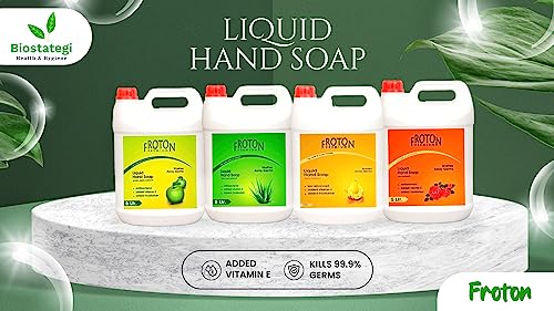 Image of Organic pH-Balance Moisturizing Green apple Liquid Hand Wash with Refreshing Fragrance, Complete Protection for Soft & Gentle Hands Green Apple 5 ltr & 250ml Free
