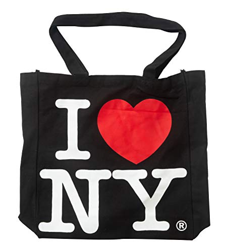 Artisan Owl Officially Licensed I Heart New York Canvas Reusable Tote Bag (White)