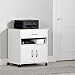 South Shore 2-Door Printer Stand with Storage on Wheels, Pure White