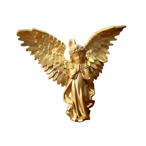 Collar de ángel para niñas, colgante de guardián de ala retro de plata de ley 925, niña clásica rezando, hombres y mujeres, regalo de joyería con dijes - Collar,