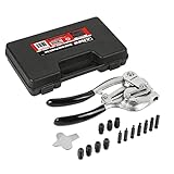 ARES 10005 - Metal Hole Punch Set - 3/32-Inch to 9/32-Inch Punches and Dies Included - for Aluminum, Brass, and Steel Sheet Metal and More