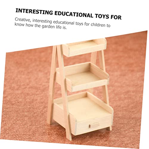 SAFIGLE 8 Pçs Cena De Armário De Brinquedo Decorativo Estante De Mesa Planta Casa De Bonecas Para Ar